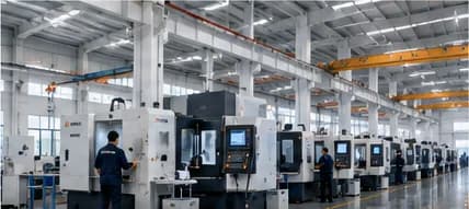 Illustrative image of a production workshop with machine tools