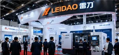 Illustrative image of a machine tool exhibition stand